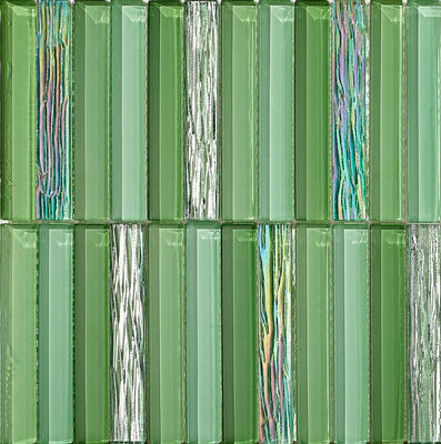 Mosaïques en verre vert résistant aux rayures de 300x300 mm pour la reconstruction et la chambre à coucher