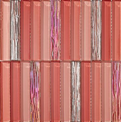 Mosaïques de verre 300x300mm pour murs résistantes à l'usure et aux taches pour salon et chambre