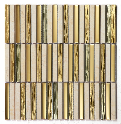 Résistant aux acides et aux bactéries Jaune 282x294 mm Mosaïques en pierre naturelle pour bureau et salle de bain