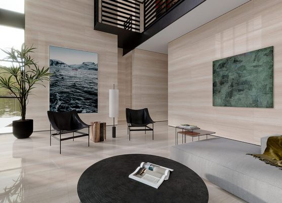 Jaune clair 1000x1000mm Durable Stunning Plancher intérieur Polissé Porcelaine vitrée Carreaux Pour Maison