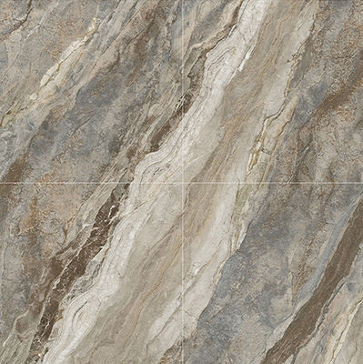 Carreaux de pierre de luxe poli 1mx1m brun résistant aux taches pour les bâtiments 3 styles