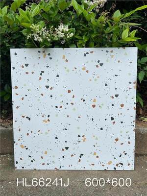 Antibactérien et durable Blanc 600x600mm Plancher intérieur Carreaux céramiques Terrazzo Pour cuisine