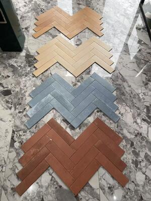 Élégance et rétro 75x300mm Carreaux de mur en céramique mat pour salle à manger