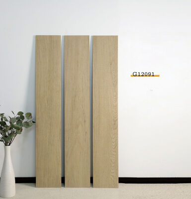 Carreaux de sol en porcelaine intérieure jaune imperméable à l'eau 200x1200mm pour balcon