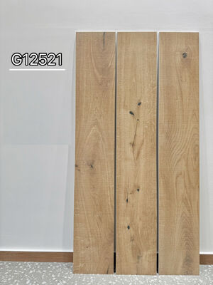 Carreaux de sol en porcelaine intérieure jaune écologique 200x1200 mm pour salle à manger et bureau