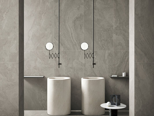 Résistant à l'usure et gris brique réfractaire 600x1200mm Matt avec carreaux de porcelaine à Surface moulée pour la reconstruction et la décoration