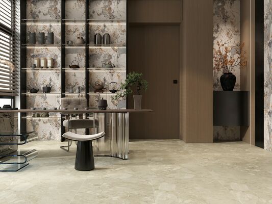 Carreaux de porcelaine 600x1200mm pour terrasses grises et beige durables et élégants Carreaux de sol pour balcon et salle à manger