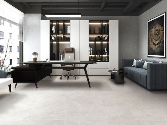 Plancher intérieur gris résistant à l'humidité 600x1200mm Réplique de carreaux de porcelaine vitrée pour le projet