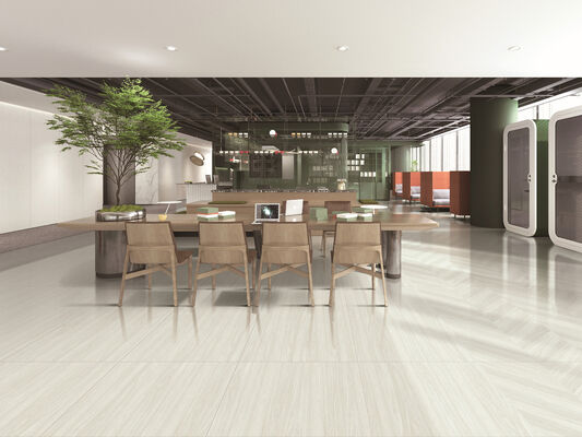 Antibactérien gris clair 600x1200mm Plancher intérieur Carreaux de porcelaine en bois pour le salon et le projet