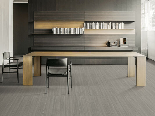 Carreaux de porcelaine en bois pour plancher intérieur 600x1200 mm, résistants à l'eau et durables, gris, destinés aux projets et aux bâtiments