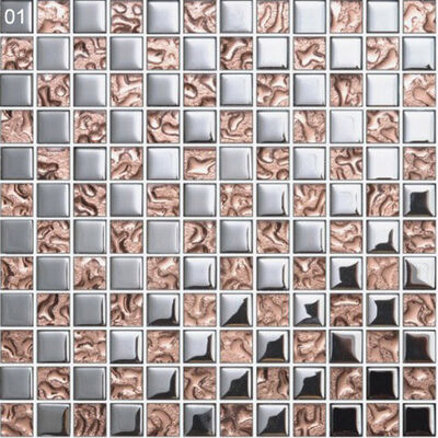 Mosaïques de piscine étanches et élégantes en verre et métal pour la construction