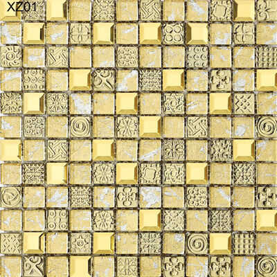 Mosaïques de piscine murales de luxe en verre et métal, durables et décoratives, pour la reconstruction et la rénovation