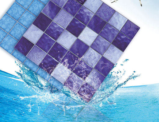 Tuiles de mosaïque de piscine de place de Backsplash, carreau de céramique décoratif Bule de GV 6mm