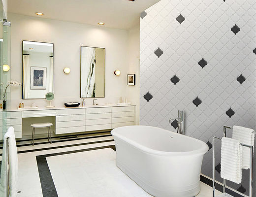 250x270mm Lanteau en verre mosaïque carreaux Matte Finition 6mm épaisseur
