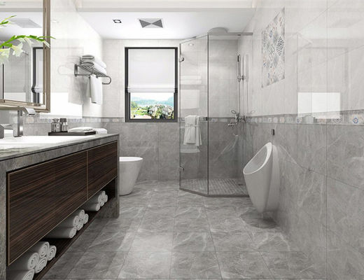 100m2 0,12 W.A Contemporary Residential Building 300x600mm Grey Glazed Interior