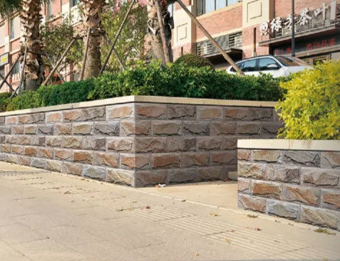 Tuiles en pierre extérieures résistantes de revêtement d'éraflure beige de la CE, tuiles décoratives de mur en pierre de 20x40cm