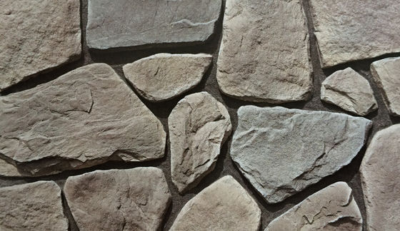 Panneau mural en pierre empilée en ciment blanc gris imperméable à l'eau