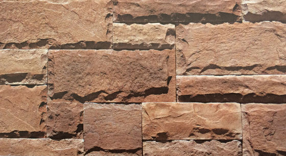 500SQM pierre cultivée extérieure, placage irrégulier de mur en pierre du champignon 3D