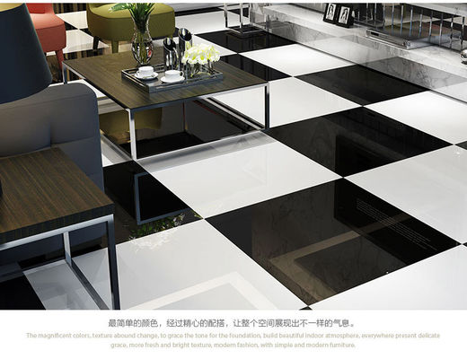 les carrelages brillants de porcelaine des blancs 29kgs/ctn, nano de 9mm ont poli la tuile blanche de porcelaine