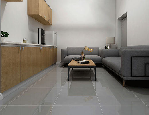 le carrelage de 60x60cm 29kg Porcelanato, porcelaine de 9.5mm a poli des tuiles gris-clair