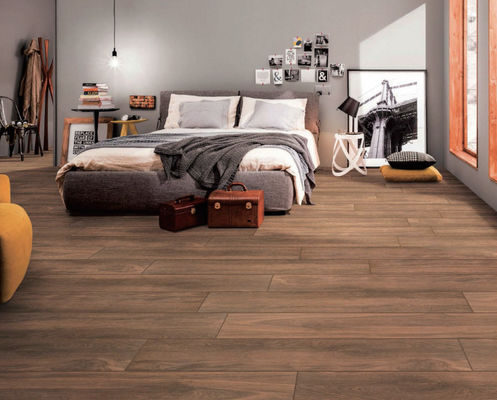 tuiles en bois Brown foncé 0.95cm en céramique de porcelaine de Mildewproof de largeur de 20cm