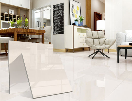 les tuiles de la porcelaine 24X24'polies par 9.5mm raffinent le sel soluble vitrifié en ivoire 800x800mm