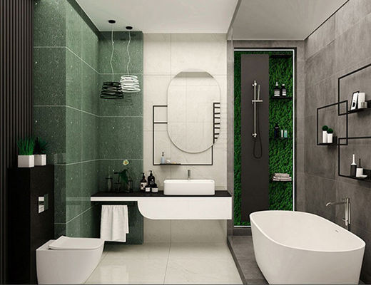 Pastèque verte polie par porcelaine 600x600mm brillants de carrelages de GV 10mm