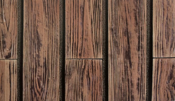 Ciment de grain en bois de tuile de pierre de mur de 500SQM 14mm 0,03 absorptions pour la barrière