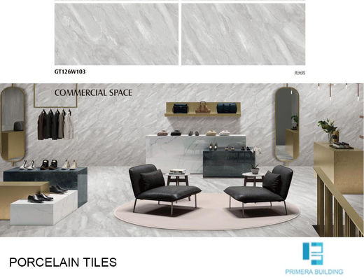 Marbre vitré mou d'intérieur 35N/mm2 de carrelages de porcelaine du sol de mosaïque 600x1200mm