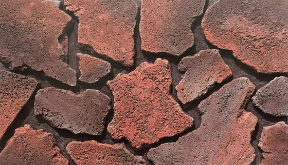 Ciment rouge de qualité AAA, brique de pierre cultivée pour la décoration murale