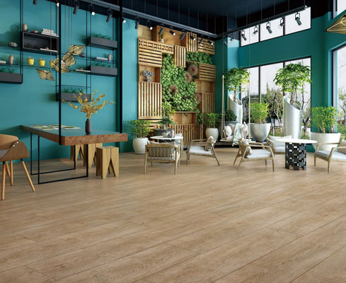la porcelaine 36Kgs/Box en bois de 250x1500mm couvre de tuiles le chêne crème beige 9.5mm profondément