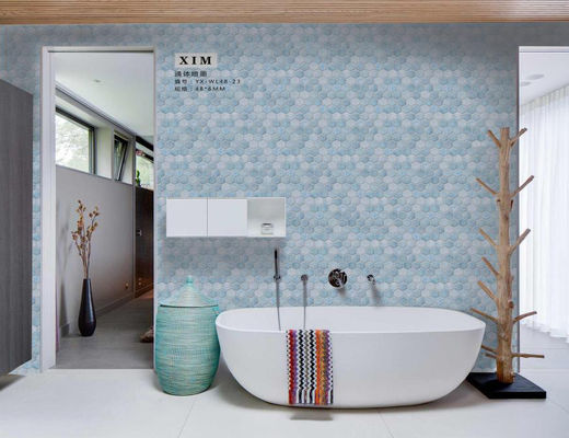 Verre décoratif Matt Finish Glazed d'hexagone de tuiles de mosaïque de la CE 48x6mm d'OIN