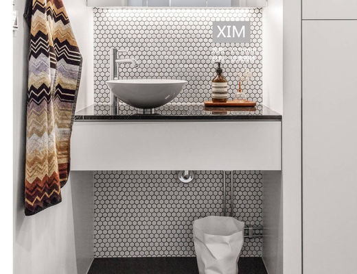 Carreau de mosaïque hexagonal en verre 305,5x265mm Surface mate givrée