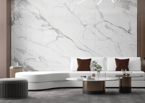 Dalle en pierre frittée blanche AAA de qualité supérieure 1200x2700mm