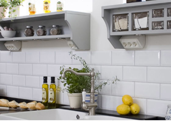 Carreaux de mur en céramique brillants 75x300mm pour salle de bain et cuisine