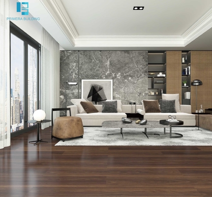 Plancher en bois rouge de D.C.A. LVT SPC à l'intérieur des carrelages de Vinly