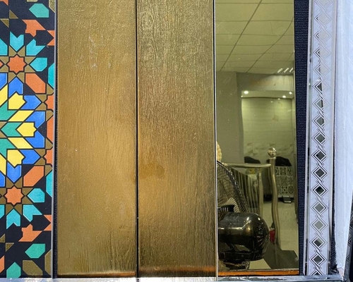 Carrelages en bois de texture de couleur d'or 150x900mm pour l'hôtel