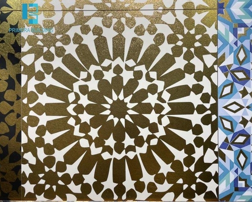 impression de jet d'encre des carrelages de couleur d'or de fleur de 60x60cm Sun 3D