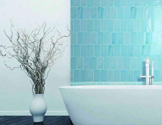 tuile brillante de Gradiant de couleur de mur de 75x300mm de style moderne intérieur de tuiles